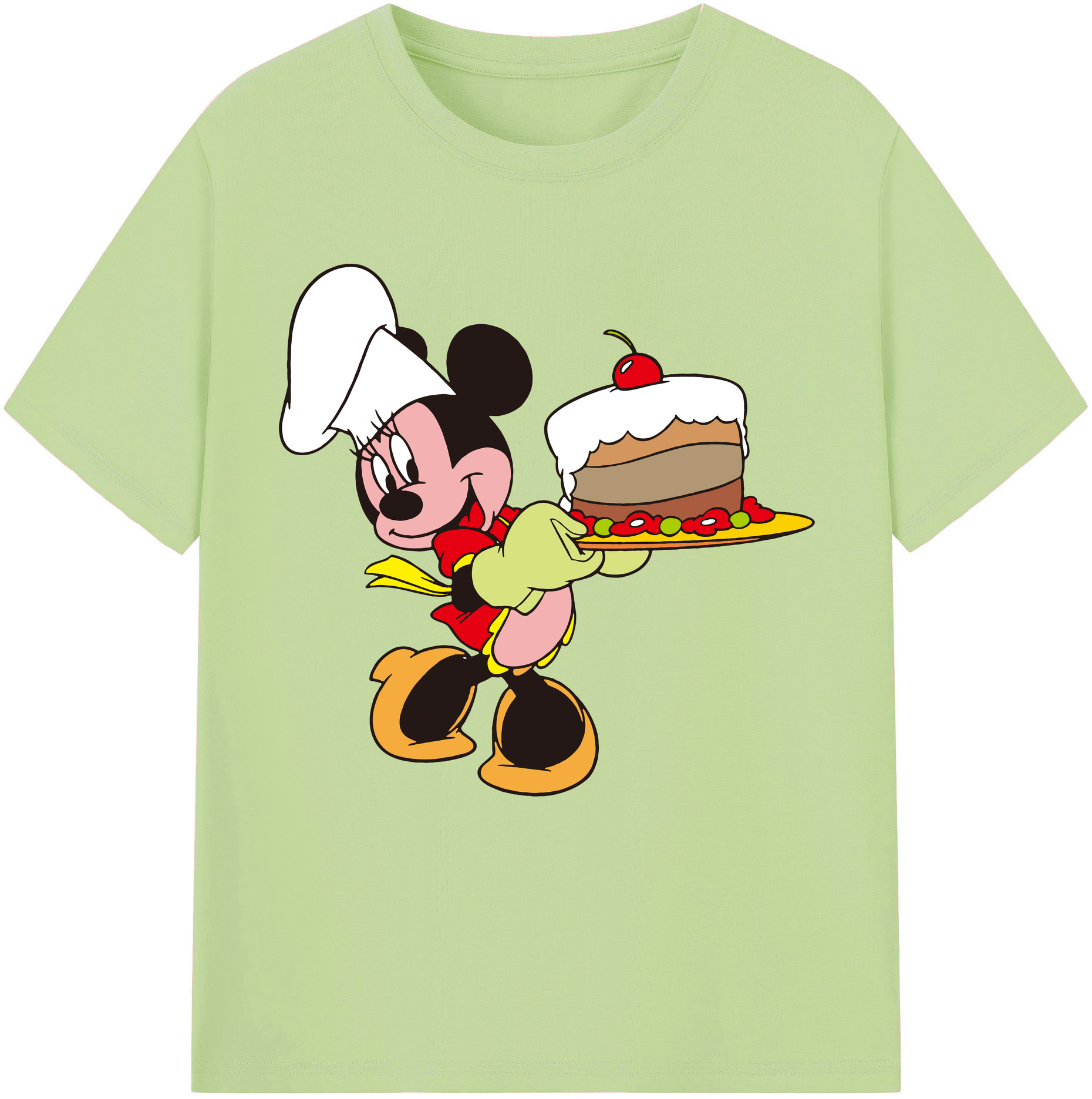 （画像用） ミッキーマウス Mickey Mouse 綿100％半袖Tシャツ（フロントプリント）